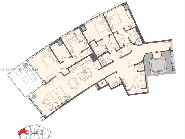 Квартира в аренду номер3601 - фото 7525145